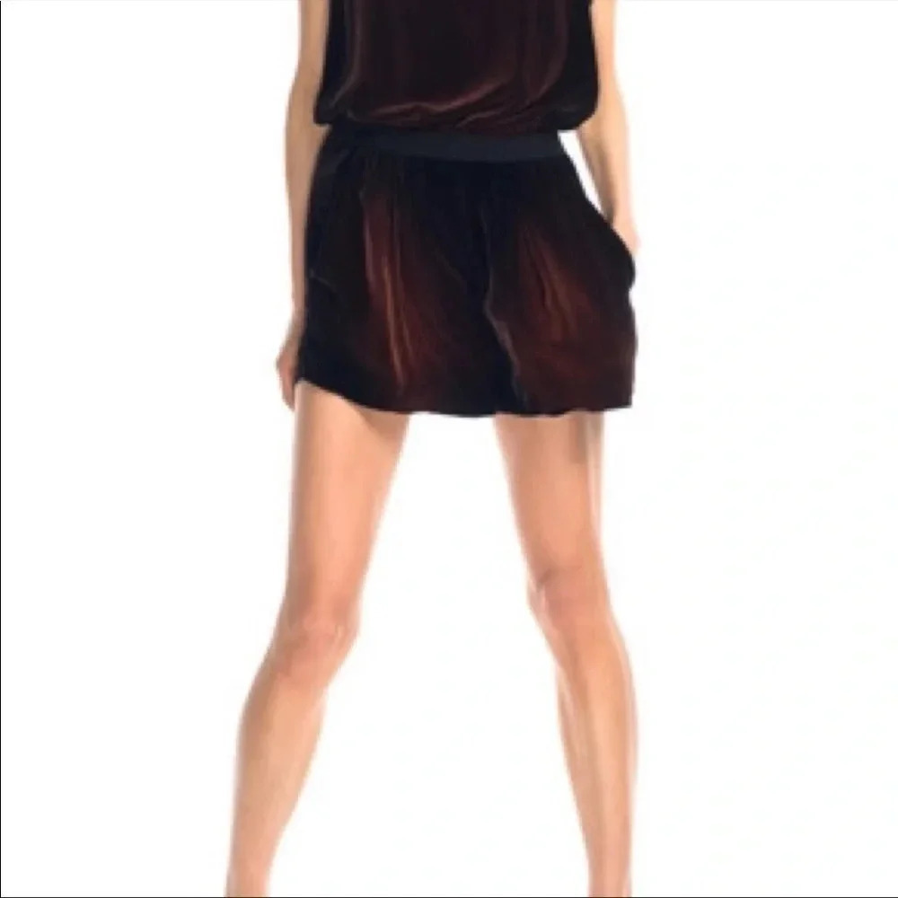 Theysken’s Theory Pimin acid Wash velvet shorts